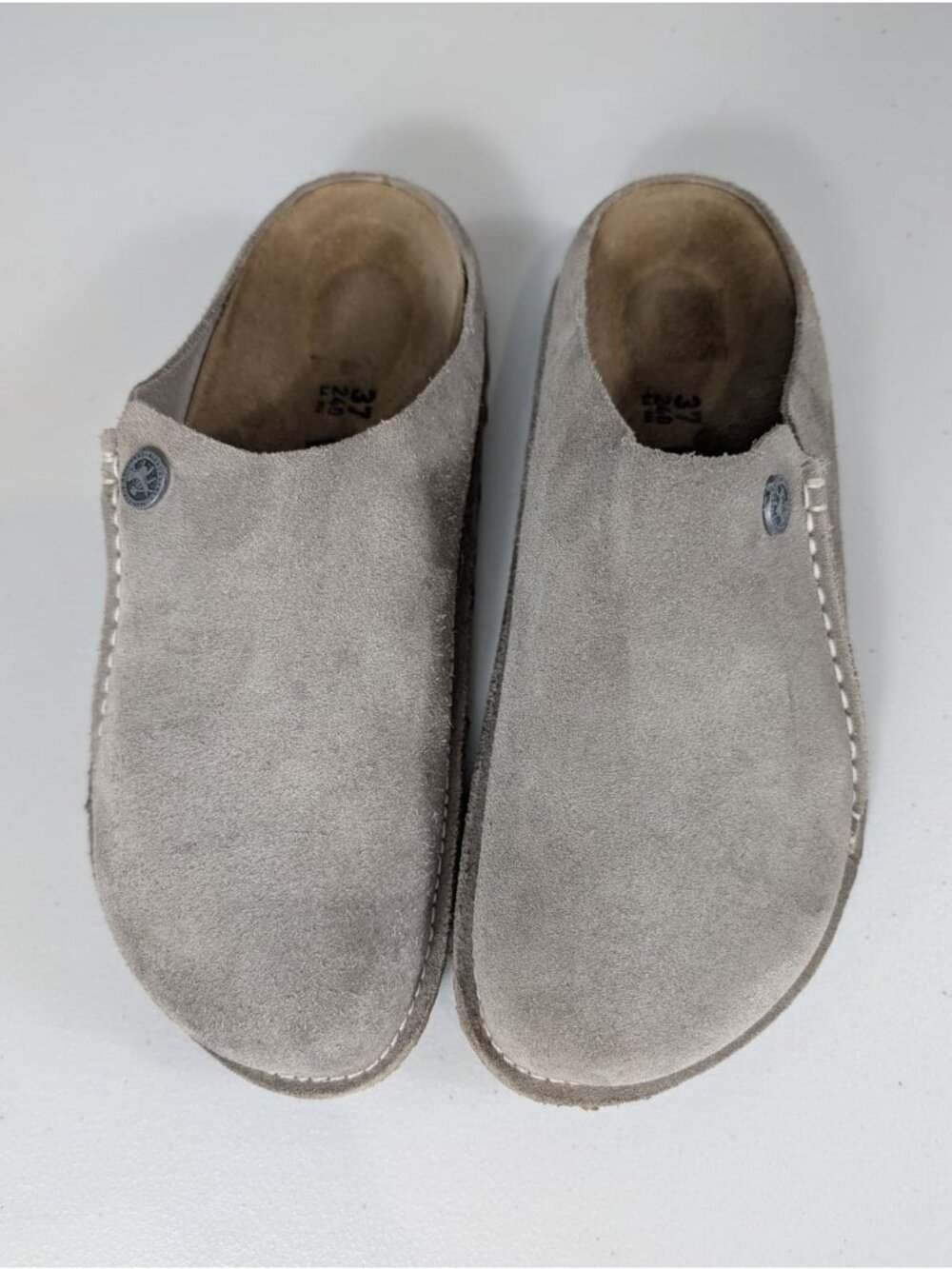 Birkenstock Zermatt Premium suede clogs in gray women's size 6-7.5 - Picture 3 of 12